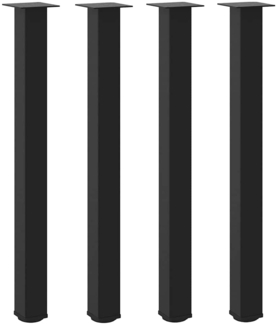 vidaXL Bartischbeine 4 Stk. Schwarz 100-102 cm Stahl 4012476