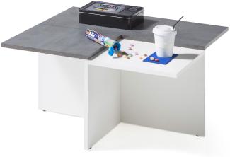 Couchtisch >Laird< in Weiß - 73x37,5x73cm (BxHxT)