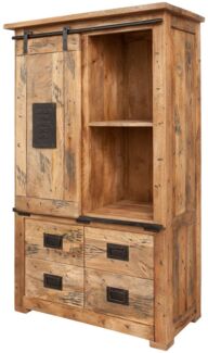 Schrank Mango 90x45x150 natur lackiert RAILWAY #113