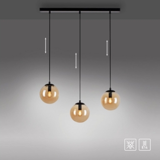 my home Pendelleuchte Nymölla, ohne Leuchtmittel, Hängeleuchte mit großen Glaskugeln, amberfarben oder opal matt weiß