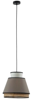Vente-unique - Pendelleuchte skandinavisch - 35 x 120 cm - Naturfarben & Taupe - KLAUS