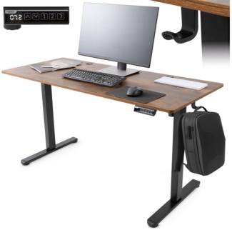 Arebos Schreibtisch Computer-Bürotisch 120 x 60 cm, elektrisch Memory-Funktion, 72-118 cm höhenverstellbar, Hebekapazität: 50 kg