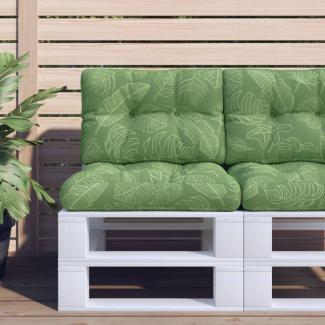 vidaXL Palettenkissen Blattmuster 50 x 40 x 12 cm Stoff
