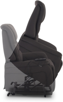 Raburg Fernsehsessel JAN mit elektrischer Aufstehhilfe - Schlafsessel XXL mit Taschenfederkern, Liege- & Relaxfunktion aus Soft-Touch-Mikrofaser in SCHIEFER - mit 2 kraftvollen Motoren + Fernbedienung