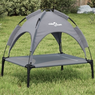 vidaXL Hundeliege mit Dach Anthrazit Oxford-Gewebe und Stahl 172596