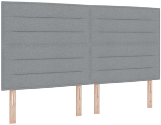 vidaXL Boxspringbett mit Matratze Hellgrau 180x200 cm Stoff 3342809