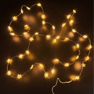 Online-Fuchs LED-Lichterkette - 4 Stück im Set - 40 LED STERNE - Timer - 240 cm - AA Batterie, 6-Stunden Timerfunktion - Nur für Innen