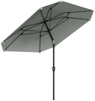 MC Star Sonnenschirm Ø233 cm, Sonnenschirm mit Knickfunktion, achteckig Balkonschirm, Strandschirm windfest stabil Marktschirm Kurbelschirm Sonnenschutz