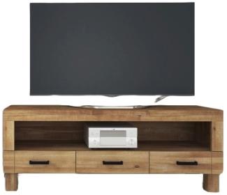 TV-Board Ringo aus Wildeiche massiv 158x45x61 cm mit 3 Schubladen