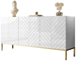 Lookway Kommode SANTILE auf goldenen Beinen Hochglanz