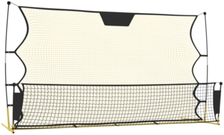 vidaXL Fußball-Rebounder Schwarz und Gelb 183x85x120 cm Polyester 93760