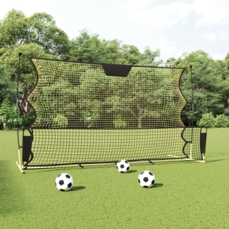 vidaXL Fußball-Rebounder Schwarz und Gelb 183x85x120 cm Polyester 93760