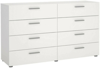 Dmora Kommode Phethai, Wohnzimmerbuffet, Wohnzimmer-Sideboard, Moderne Küchen-Speisekammer, 140x40 h82 cm, Weiß
