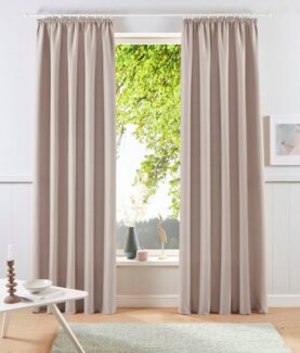 my home Vorhang Raja, Kräuselband (2 St), blickdicht, Polyester, 2er-Set, Bestseller, einfarbig, modern, pflegeleicht, Mikrofaser