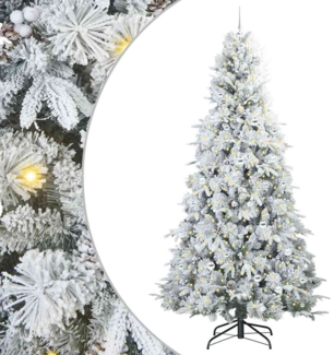 vidaXL Künstlicher klappbarer Weihnachtsbaum Weiß 240 cm PE und PVC 3397515