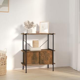 vidaXL Regal mit 3 Böden und Schrank 80 x 40 x 92 cm Stahl Holzwerkstoff [336352]