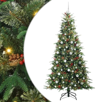 vidaXL Künstlicher klappbarer Weihnachtsbaum Grün 210 cm PE und PVC 3397437