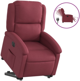 vidaXL Relaxsessel mit Aufstehhilfe Elektrisch Weinrot Stoff 3204191