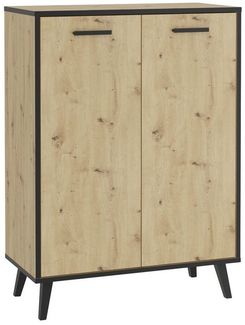 PREISBRECHER Kommode PLAU 1, in Artisan Eiche Dekor - 68,5 x 93,5 x 33 cm (BxHxT)