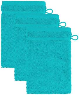 Möve for frottana Waschhandschuh Pearl, (3-St), mit Perloptik