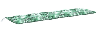 vidaXL Gartenbank-Auflage Blattmuster 200x50x7 cm Oxford-Gewebe 379014
