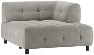 Modulsofa Louis Chaiselongue aus Chenille Rechts, Grau