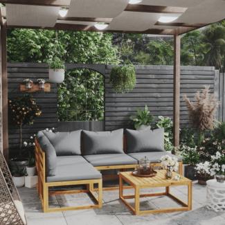 vidaXL 5-tlg. Garten-Lounge-Set mit Auflagen Massivholz Akazie 3057626