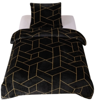 One Home Bettwäsche Winter Cashmere Touch Diego, Fleece, 2 teilig, geometrisch modern, flauschig warmes Teddy Plüsch Übergröße