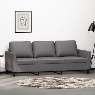 vidaXL 3-Sitzer-Sofa Grau 180 cm Kunstleder 359340