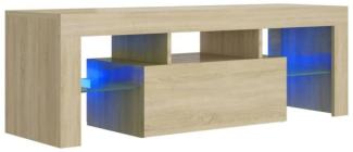 vidaXL TV-Schrank mit LED-Leuchten Sonoma-Eiche 120 x 35 x 40 cm, Mit Beleuchtung [804349]