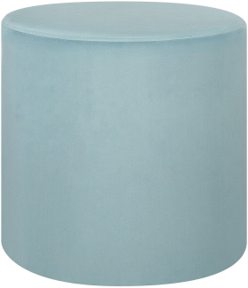 Pouf Samtstoff mintgrün ⌀ 47 cm LOVETT