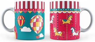 Bialetti Set 2 Kaffeebecher Winter Wonderland Porzellan (320 ml)