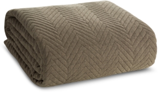 Tagesdecke Decke Lein-Optik 3 dunkelbeige 220x200 cm