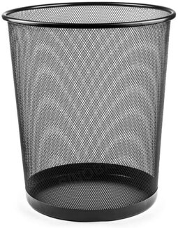 Sinoba Papierkorb Mülleimer Papierkorb Mesh aus Metall Höhe 34 cm 18 L rund, Drahtmetall