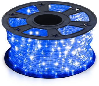Clanmacy Lichterschlauch LED Lichtschlauch Blau Außen Lichterkette Party Garten Balkon 10-50m, Wasserdicht