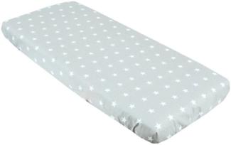 BABYLUX Spannbettlaken 40 x 90 Bettlaken Spannbetttuch Betttuch Baumwolle Wiege 40x90 kinderwagen (91. Sterne Grau)