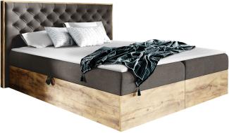 Boxspringbett Worik 3, Dunkelgrau, 160x200 cm