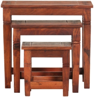 vidaXL Satztische 3 Stk. Massivholz Akazie 286263