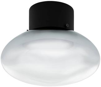 Eglo 99112 Rauchglas Wand-/Deckenleuchte BELATEGI schwarz-transparent, klar 18 Ø:24cm dimmbar