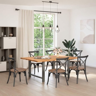 vidaXL Esstisch Hellbraun 180x120x74 cm Massivholz Eiche Rechteckig 3303758