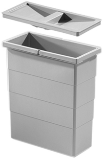 Hailo Einbaumülleimer Hailo Inneneimer 1075989 mit Deckel hellgrau 320x156x350 mm 2 Henkel