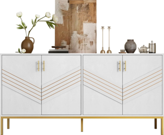 Sideboard 160/40/80.5 cm, Mehrzweckschrank mit Türen, Aufbewahrungsschrank, Küchenbuffet, Küchenschrank