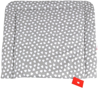 BABYLUX Wickeltischauflage Wickelauflage Baby Wickeltisch (70x70 cm, 95 - Herzen Grau)
