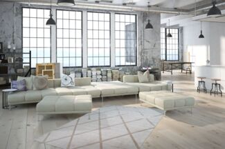 Teppich SchoenesWohnen24 Luxury 210 Elfenbein / Taupe 160x230 cm