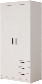 Kleiderschrank Elena 2D3S (Farbe: Weiß)