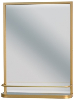 Schöner Wandspiegel aus Metall, mit Ablage, gold