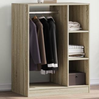 vidaXL Kleiderschrank Schwarz 77x48x102 cm Holzwerkstoff 840808