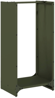 vidaXL Brennholzregal Olivgrün 40x30x80 cm Kaltgewalzter Stahl 864234