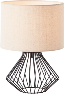 Brilliant Lampe Melfort Tischleuchte schwarz/beige Metall/Kunststoff braun 1x D45, E14, 42 W