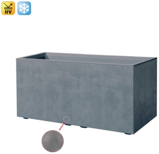 XL Pflanzkasten Millennium 73 L in Grau mit Tolle Naturstein Optik, Maße: 78 x 39 x 39 cm
